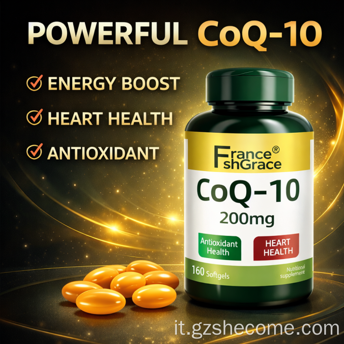 CoQ10 Softgel Supporto cardiaco antiossidante